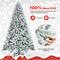 Costway 7.5ft. Unlit Snow Flocked Artificial Christmas Tree